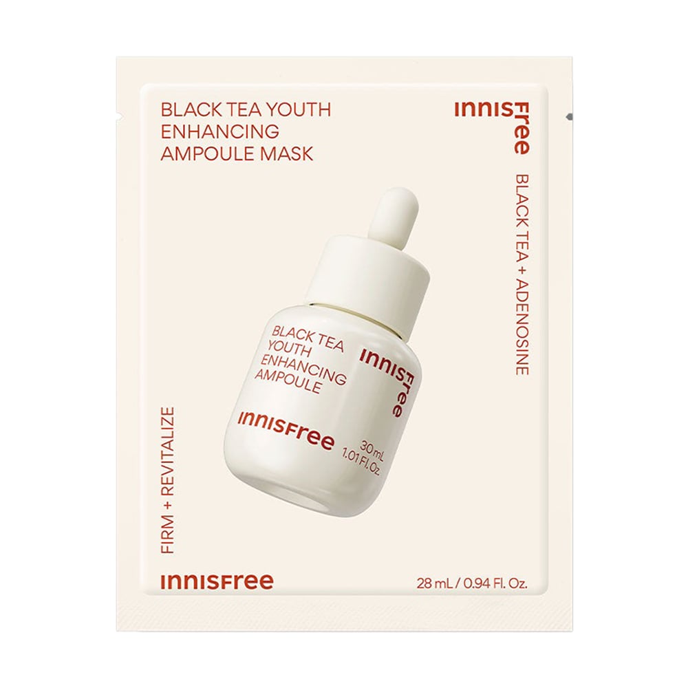 Тканинна маска для обличчя Innisfree Black Tea Youth Enhancing Ampoule Mask, 28 мл