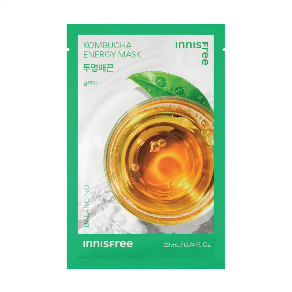 Тканинна маска для обличчя Innisfree Kombucha Energy Mask, 22 мл